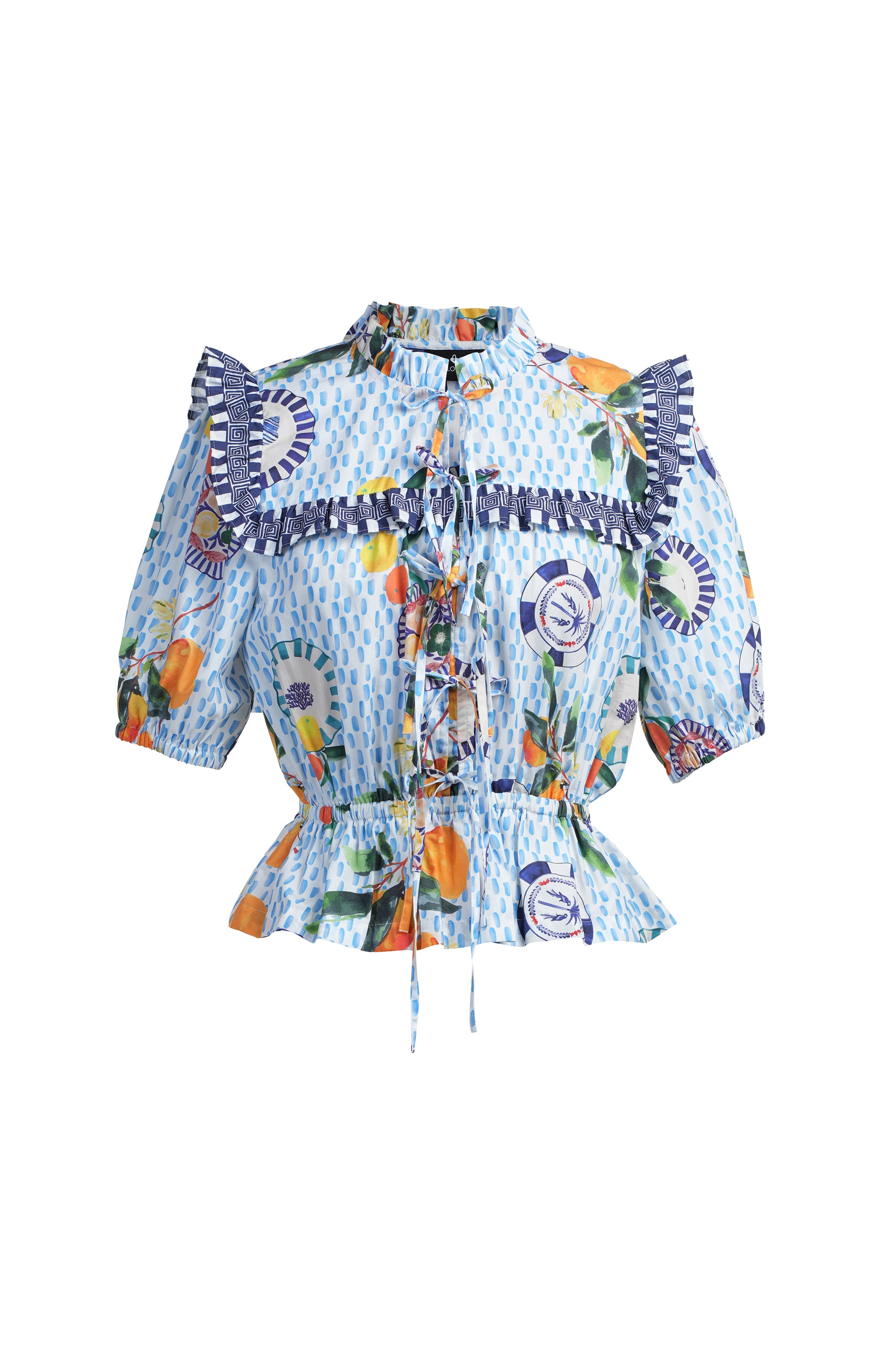 Emily Lovelock Freya Print Blouse- multi