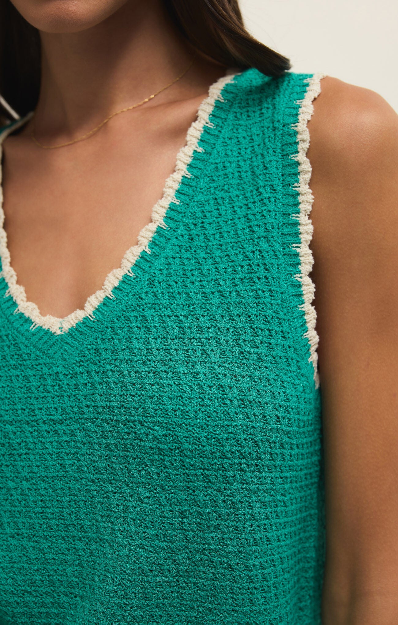 Z Supply Yessinia Knit Slvless Top- Palm