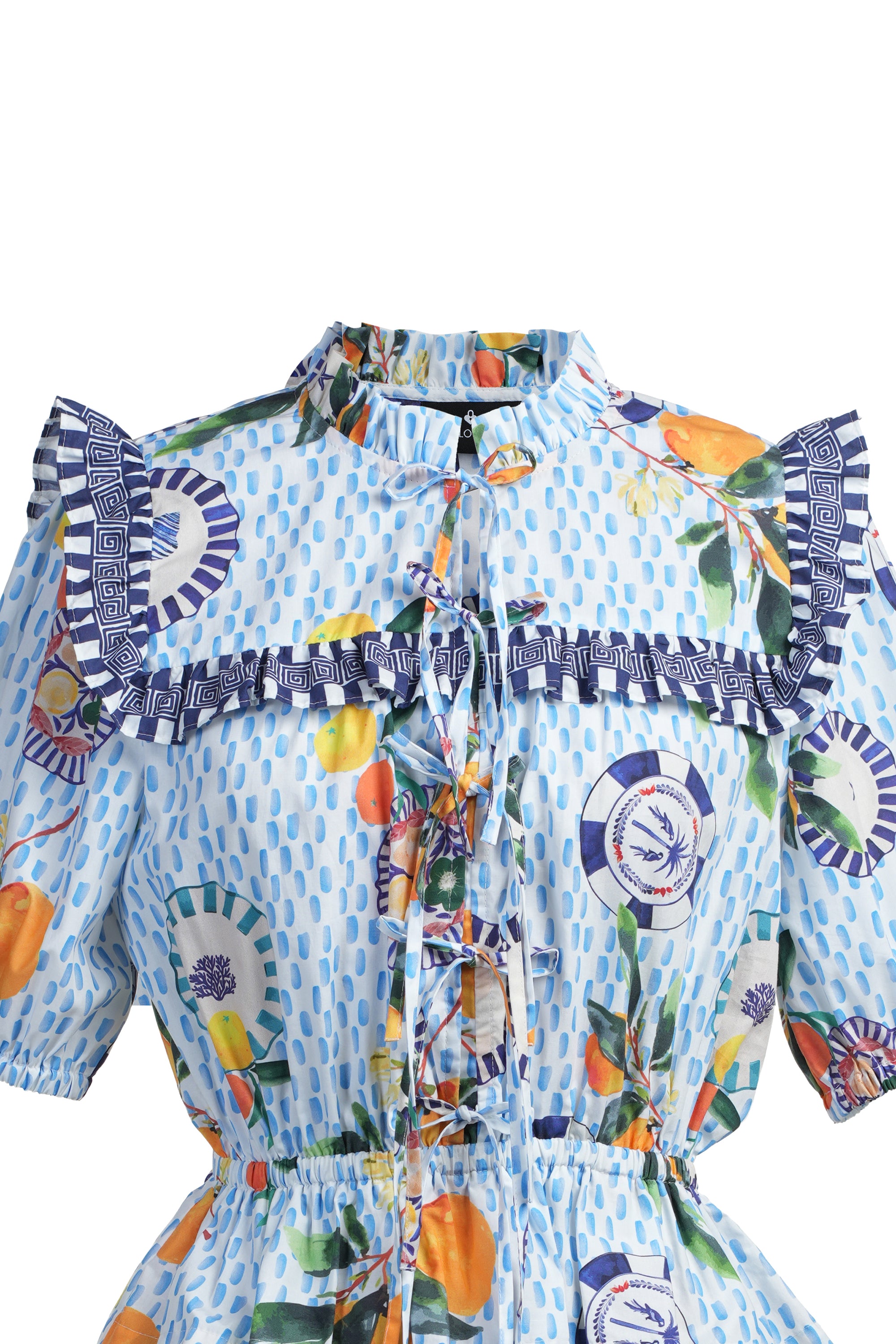 Emily Lovelock Freya Print Blouse- multi