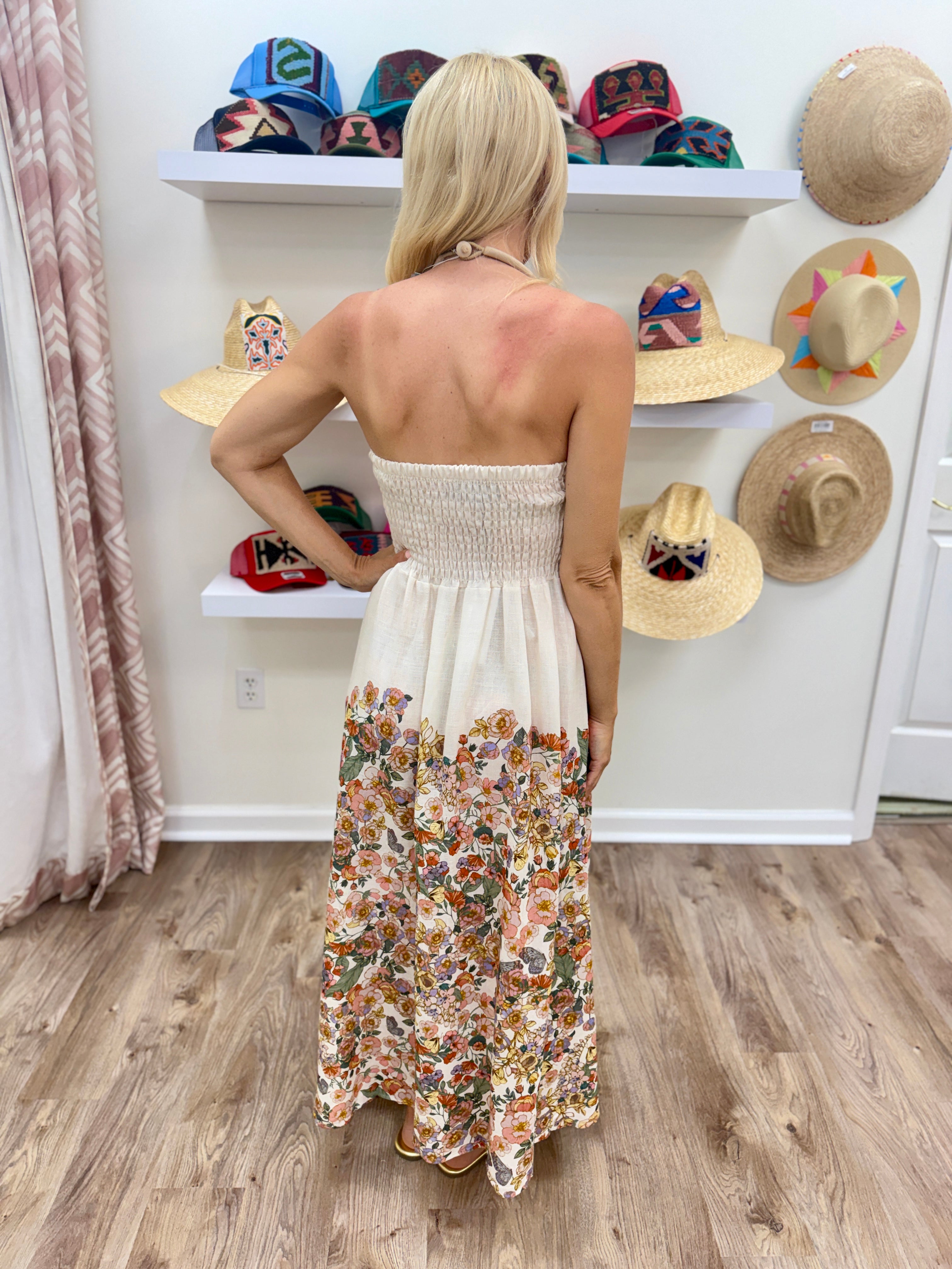 Milio Milano Pleated Tube Maxi- Botanical