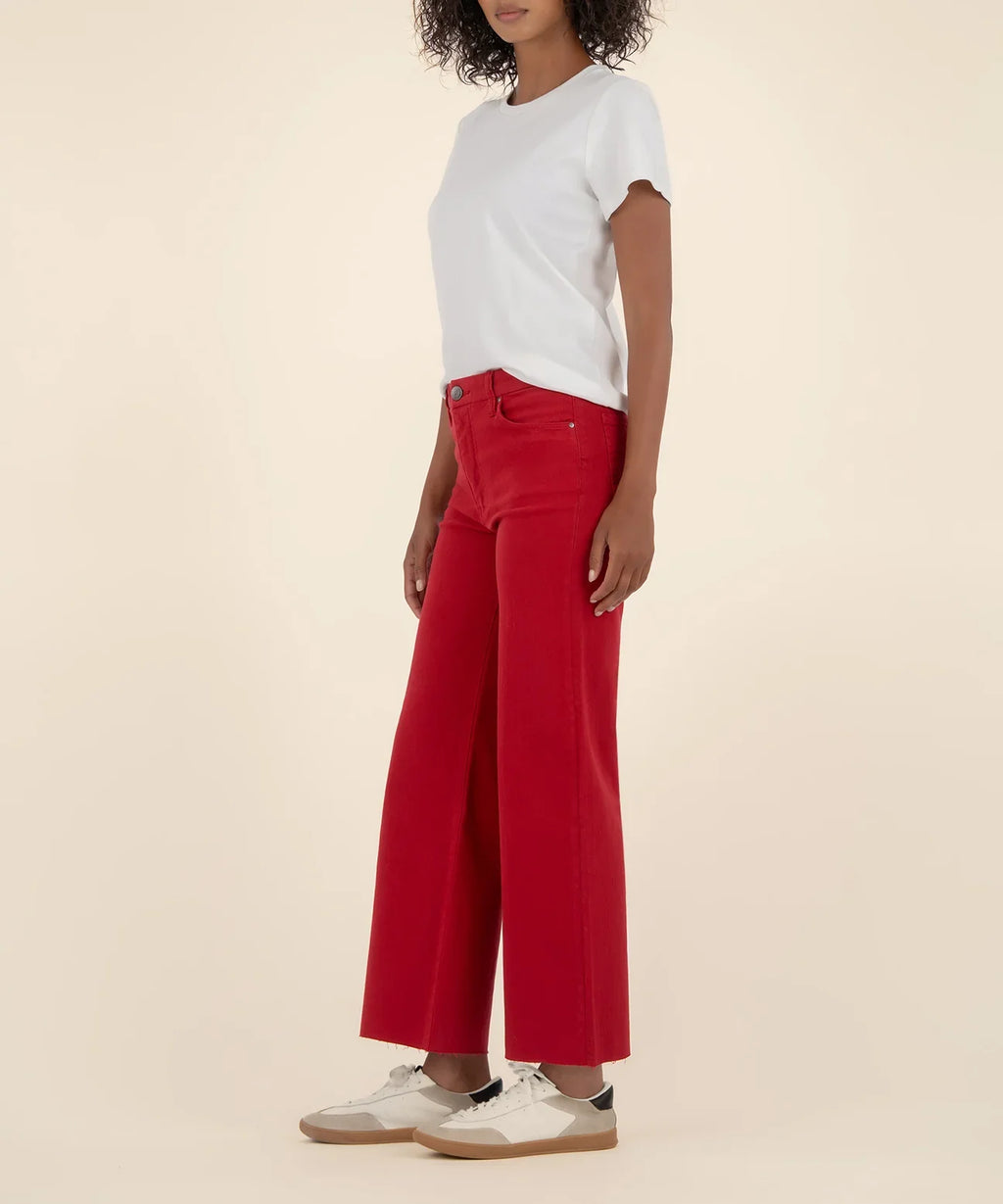 Kut Meg Wide Leg Denim- Ruby Red