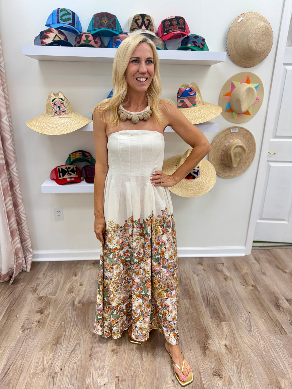 Milio Milano Pleated Tube Maxi- Botanical