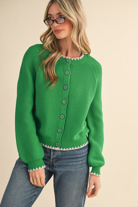 Merci Stitch Trim Cardigan