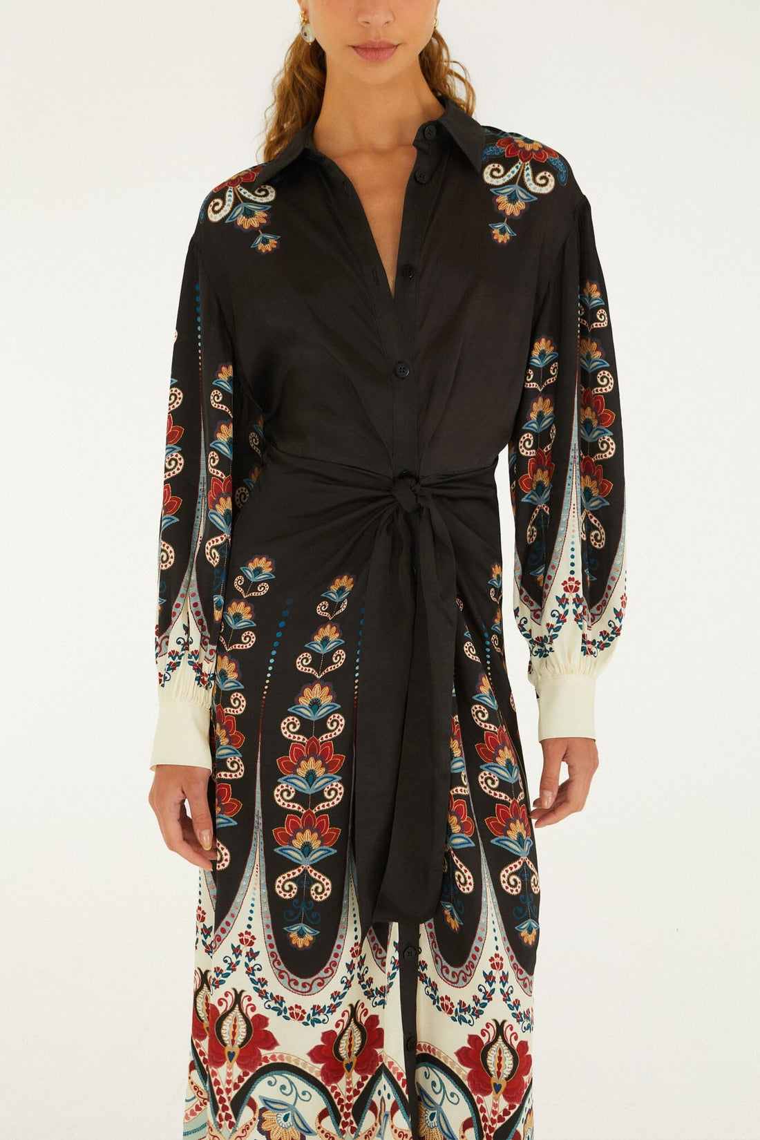 Farm Rio Nikita Winter Black Midi