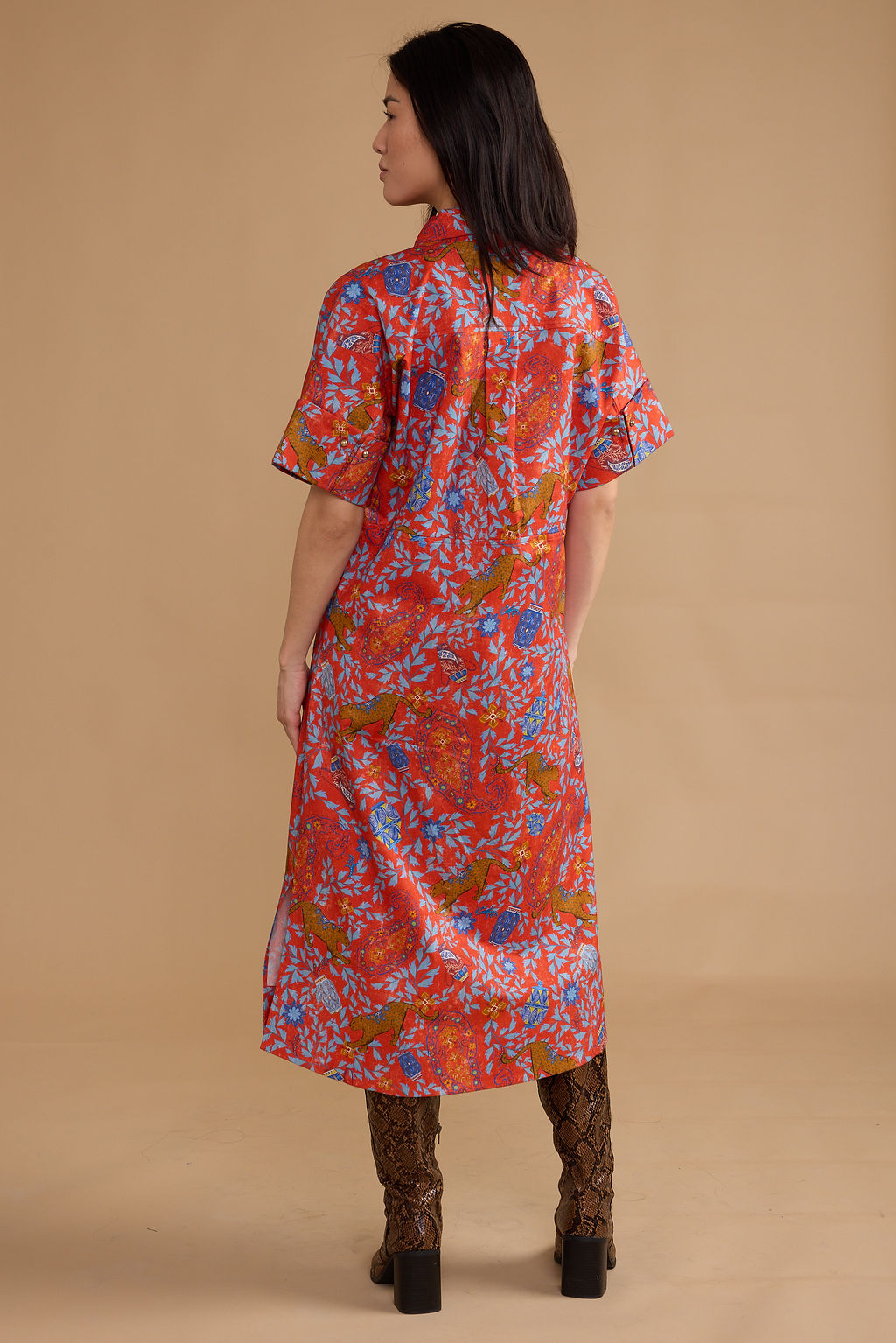 Double A Monica Dress- Leopard Raj