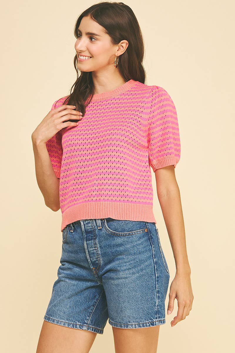 PCH Stripe Knit Sweater Top