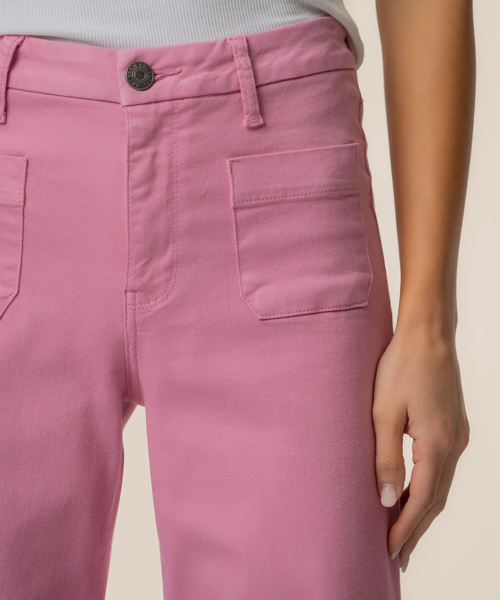 Kut Meg Wide Leg Denim w Patch- Cupcake