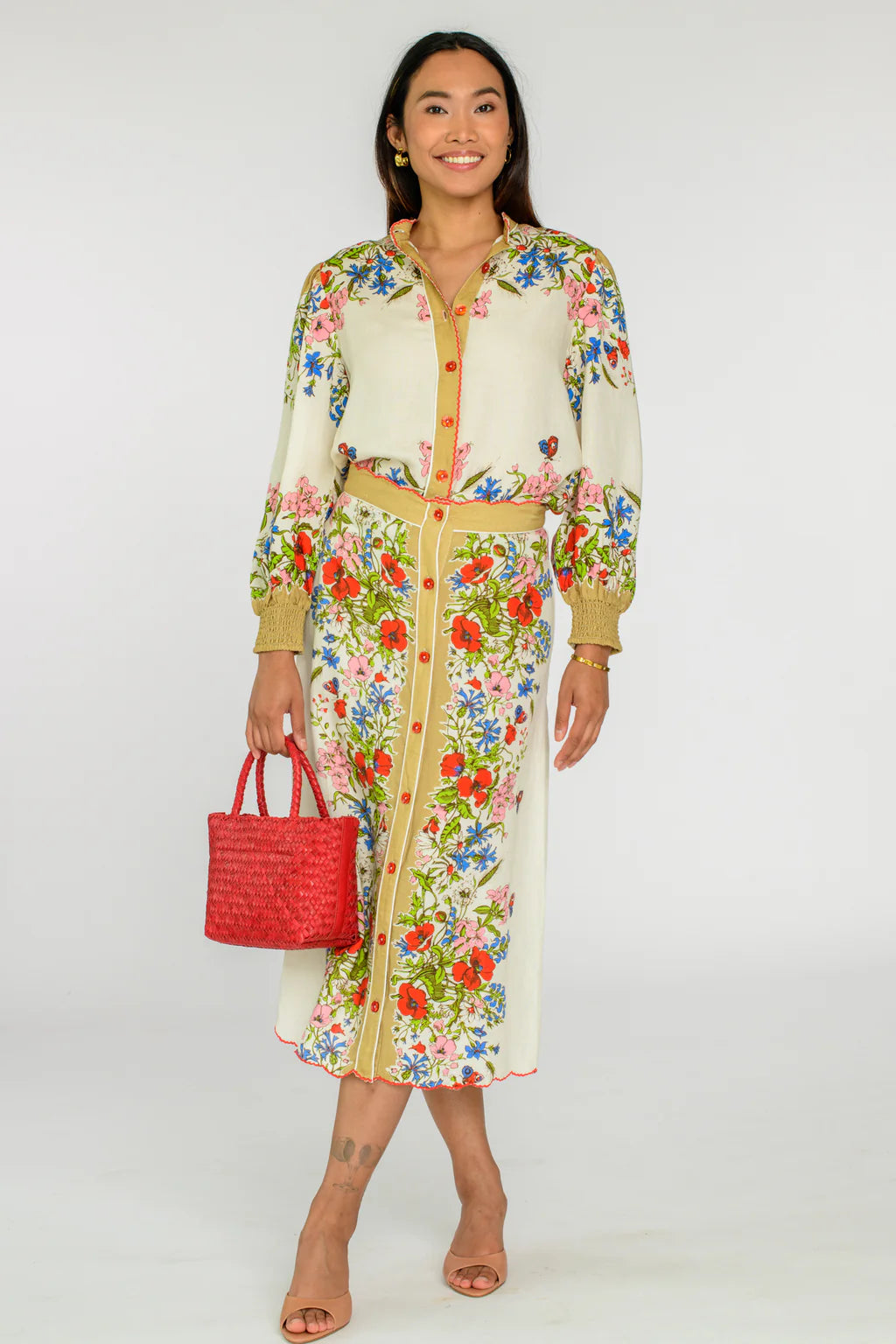 Elizabeth James Emily Top- Butterfly Garden