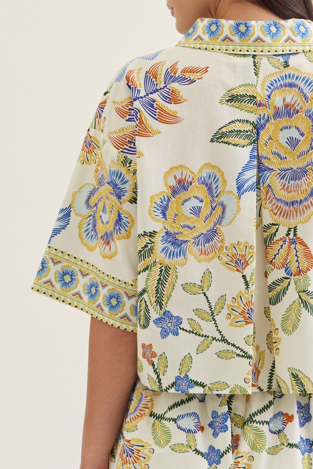 ETO Botanical Wrap Front Skort Set- Multi
