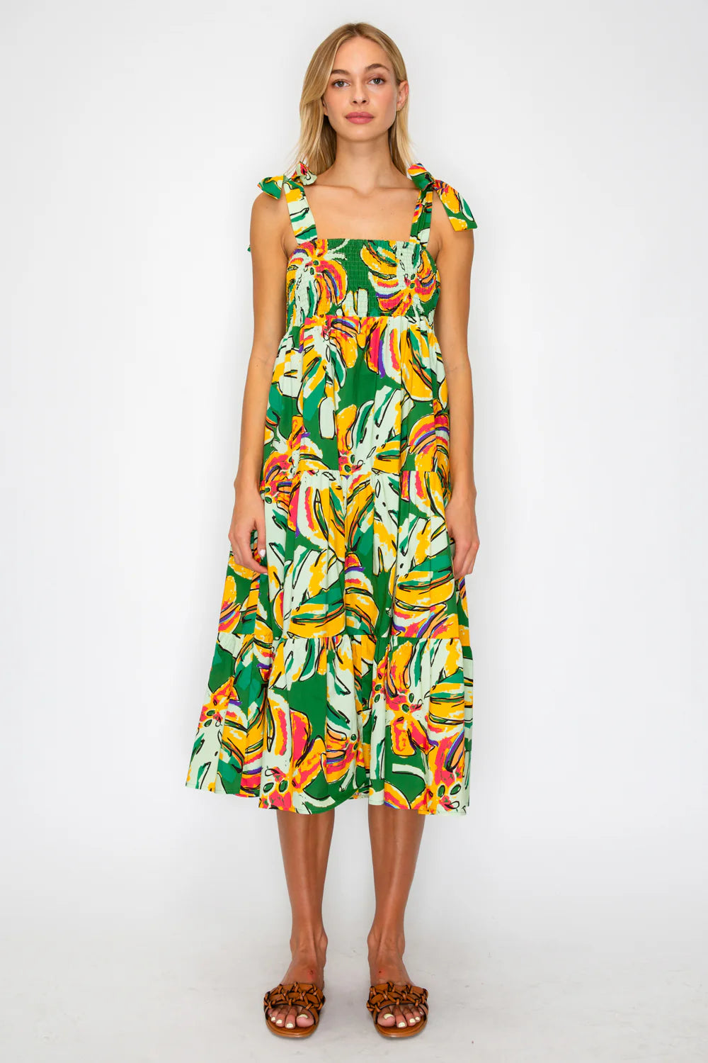 Meet Me in Santorini Calypso Smock Midi