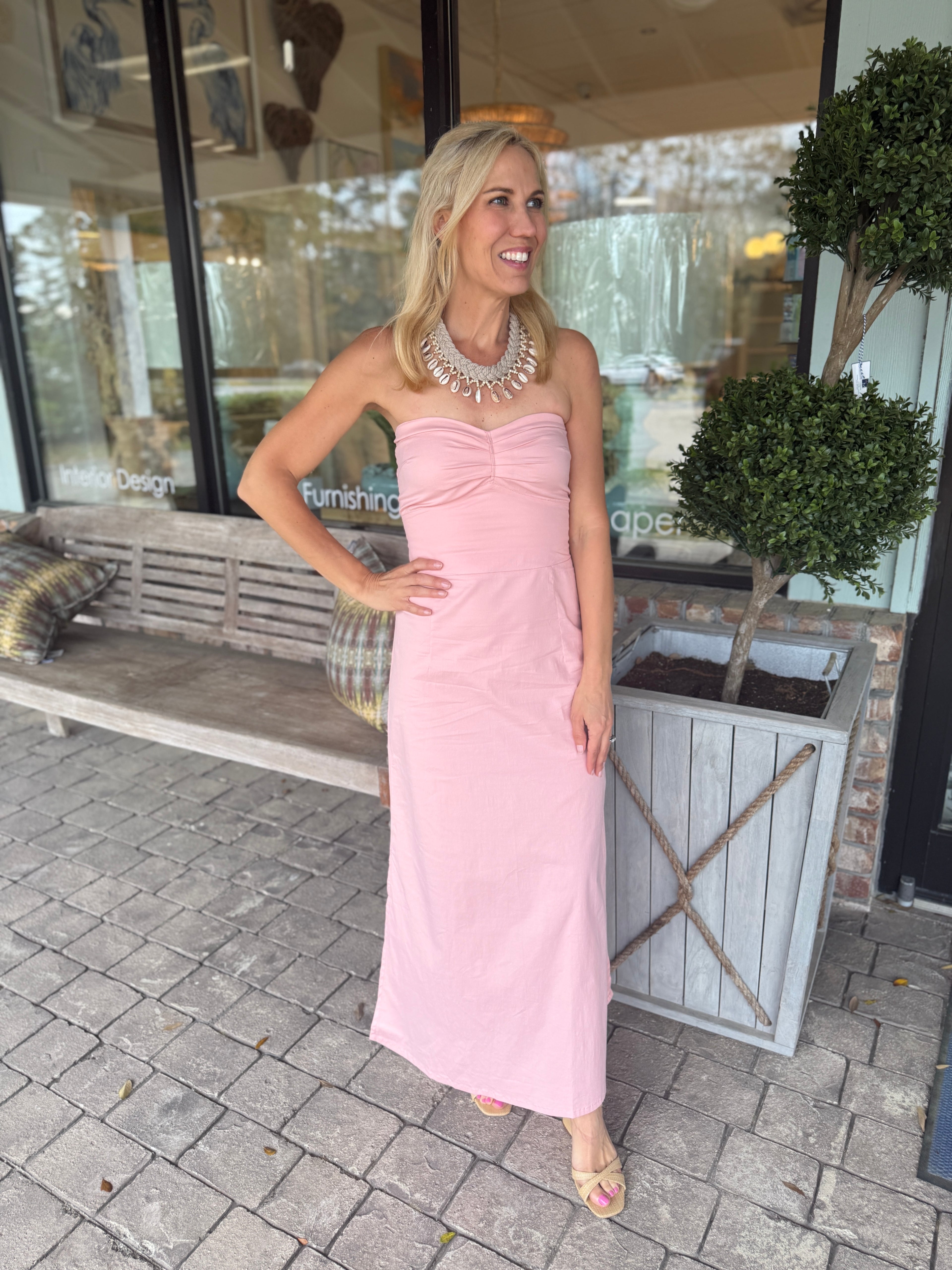 Phie Strapless Poplin Maxi