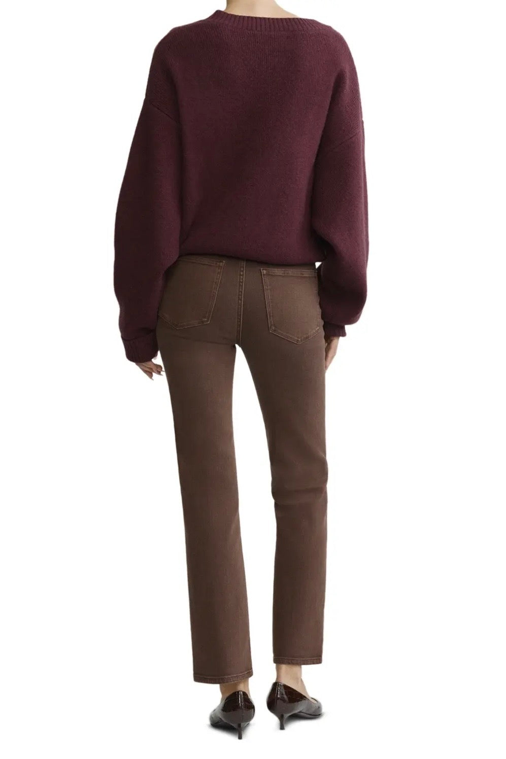 DL 1961 Halle Straight Denim- Brownstone