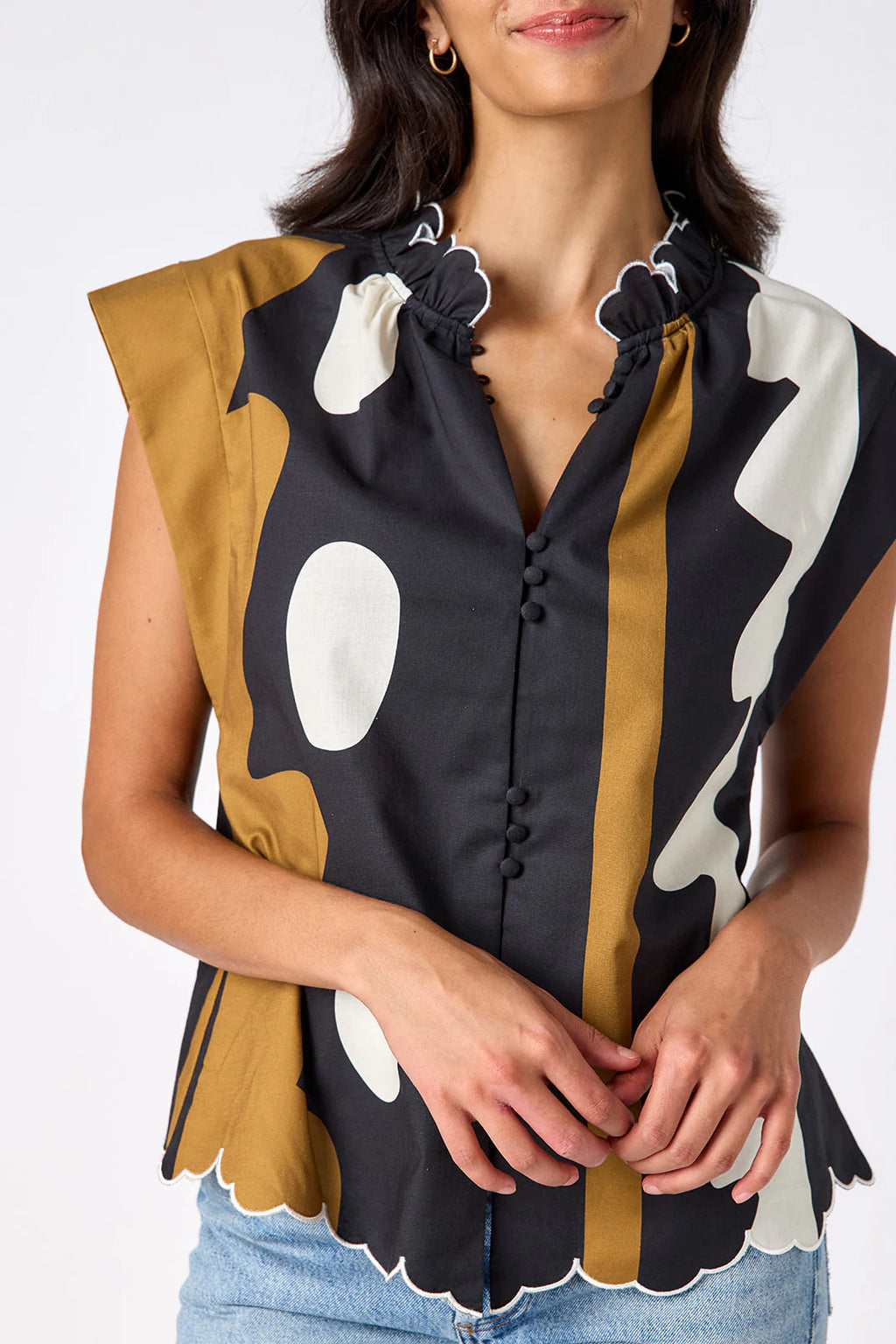 Crosby Fritzy Top- Wild Line