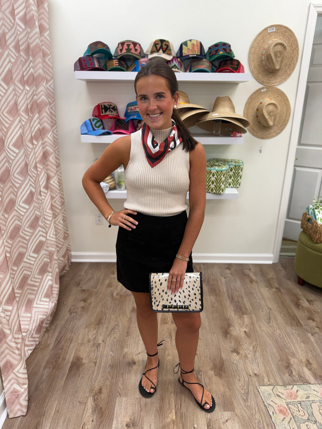 Esqualo Pockets Structured Skirt