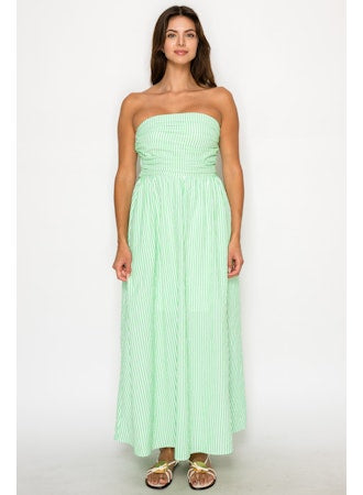 Meet Me Verde Stripe Maxi