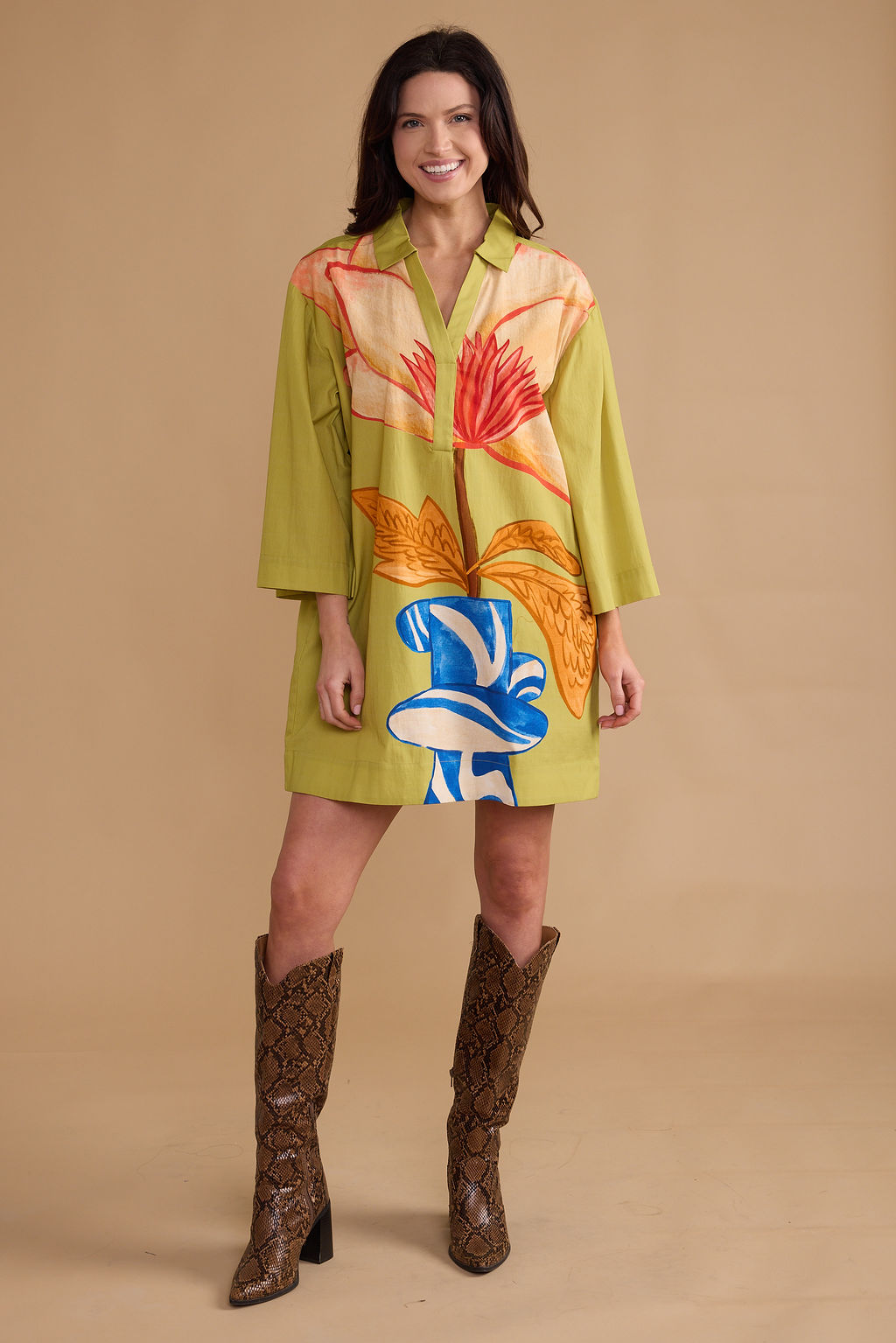 Double A Colette Dress- Lotus