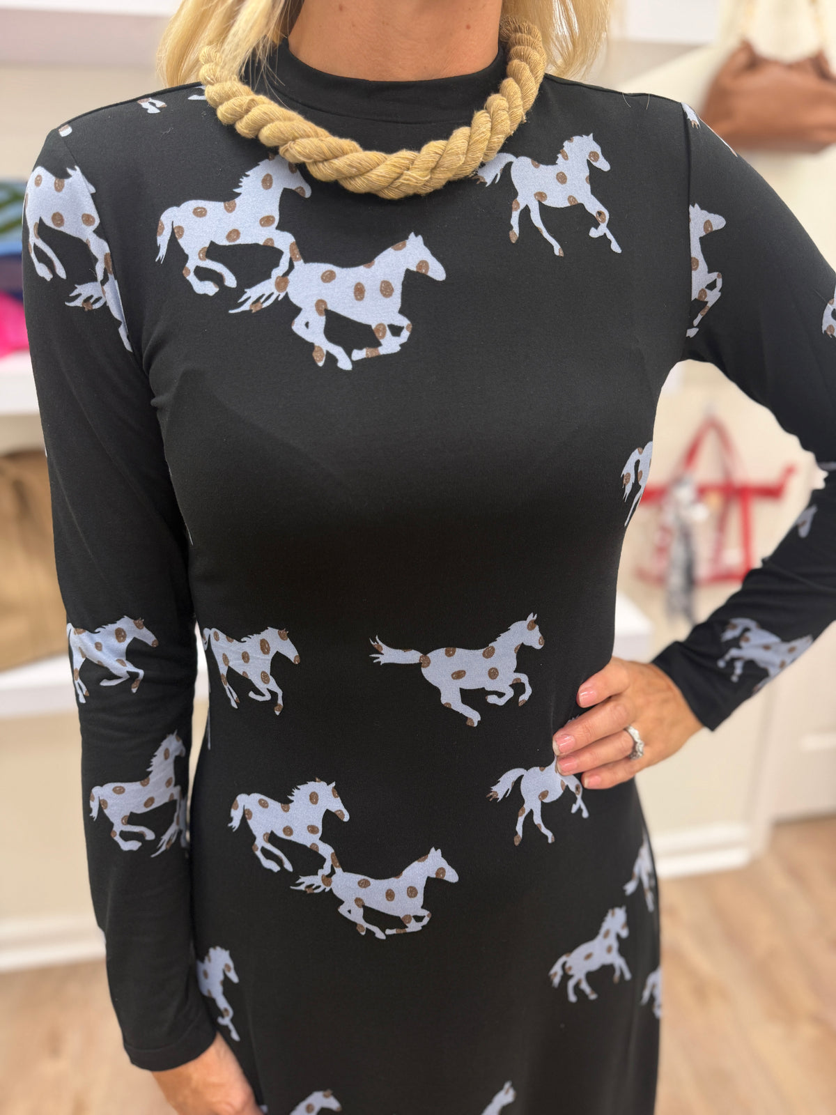 Compania Horse Print Dress