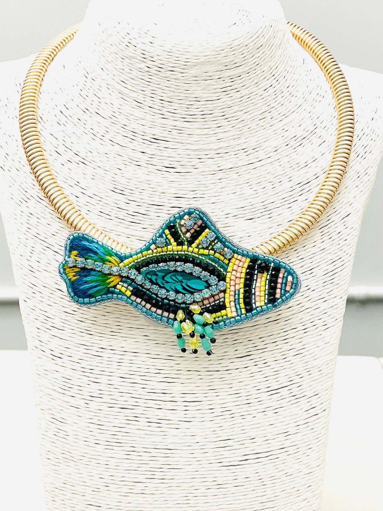242 Beaded Fish Necklace
