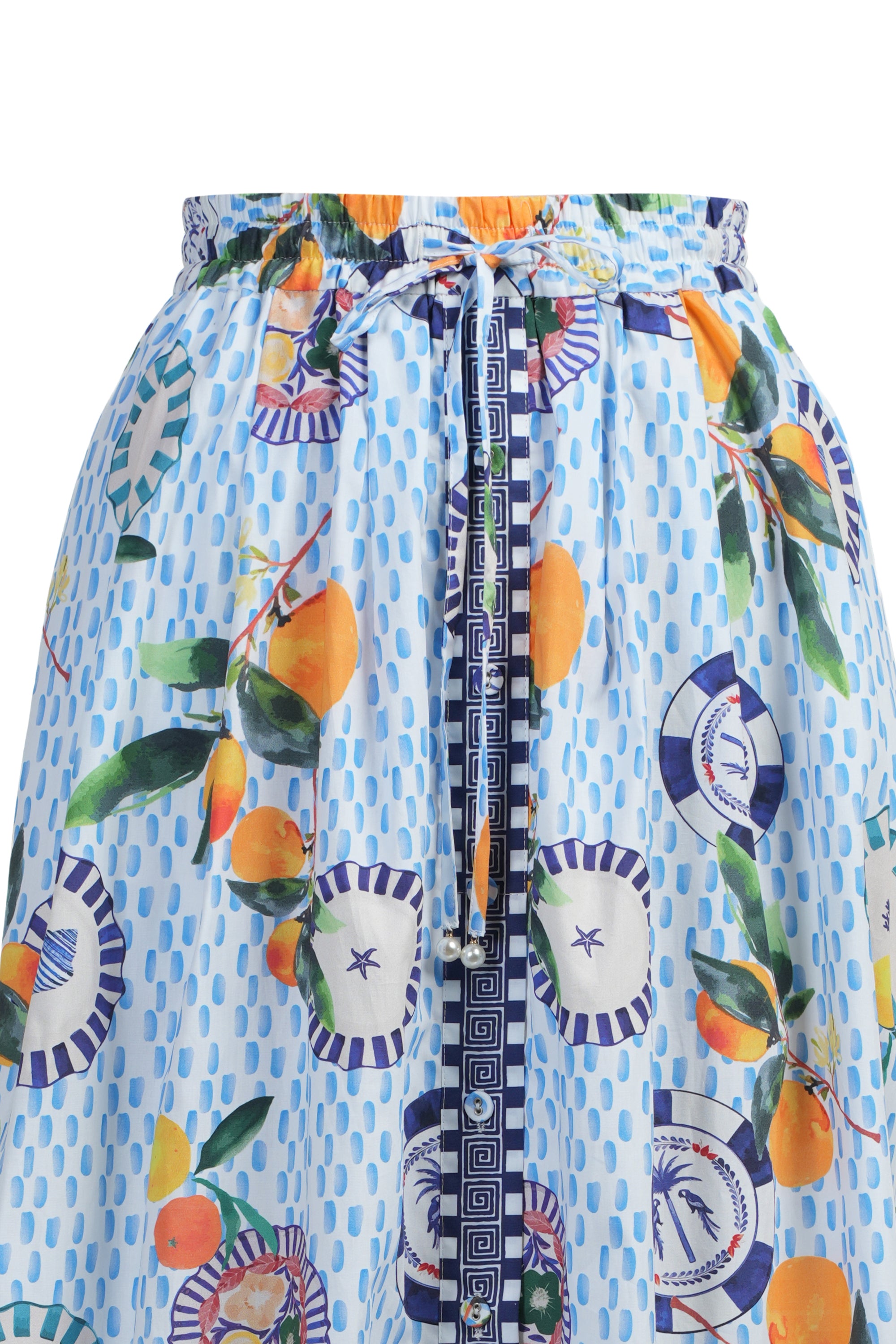 Emily Lovelock Bernie Print Skirt- ivory