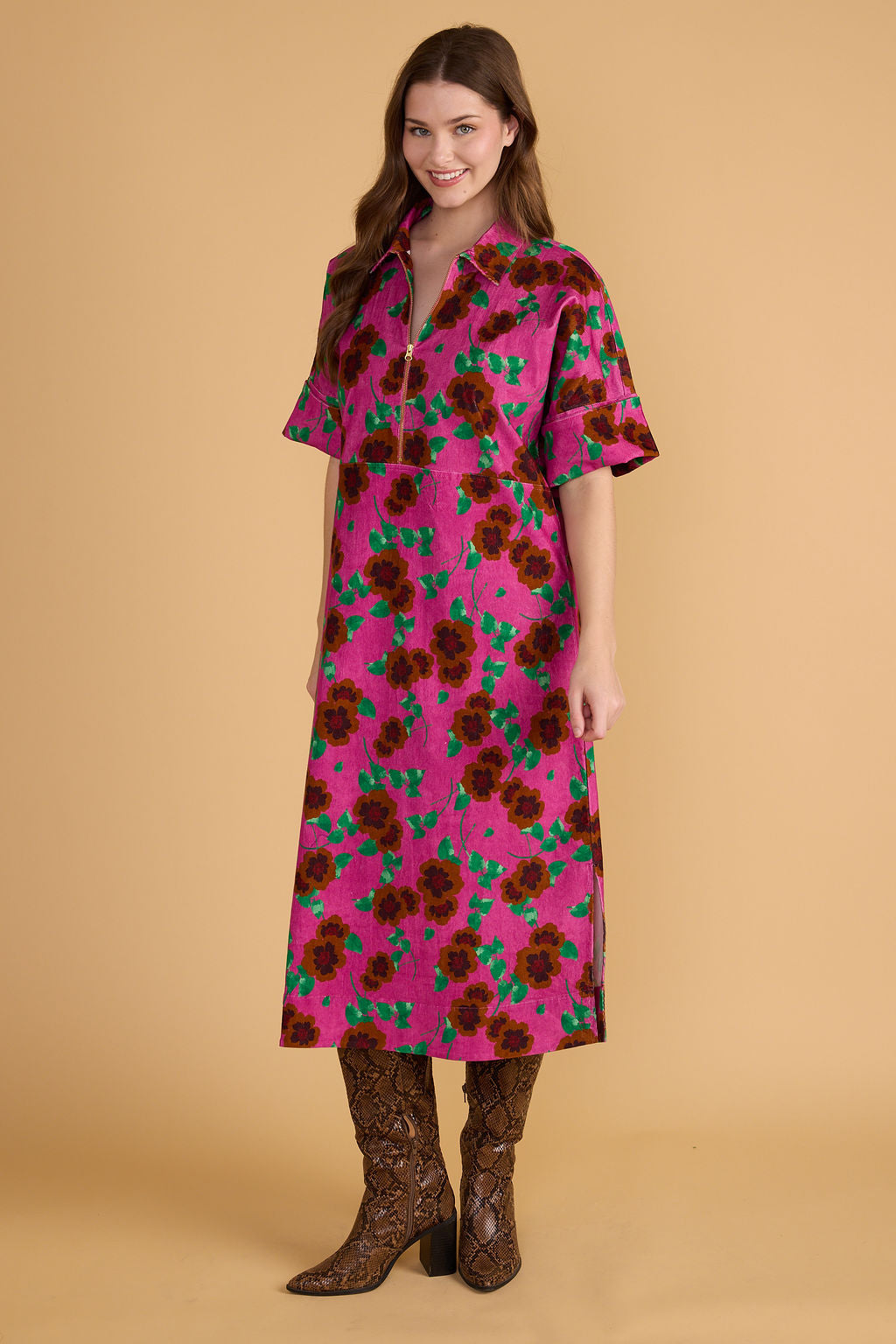 Double A Monica Dress- Rose Court