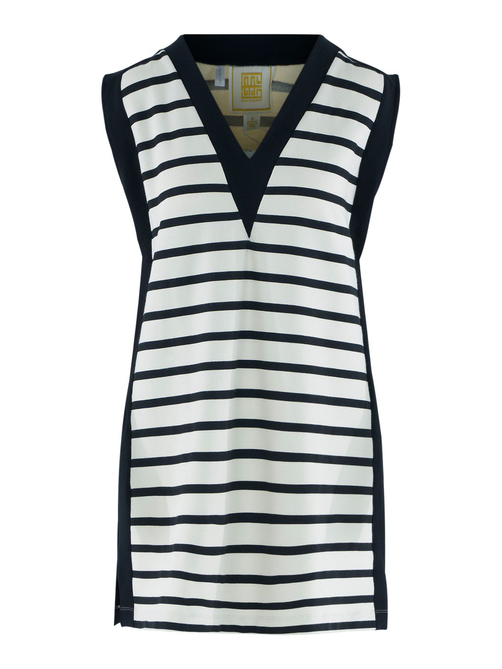 Emily McCarthy Emily Knit Shift- Noir Stripe