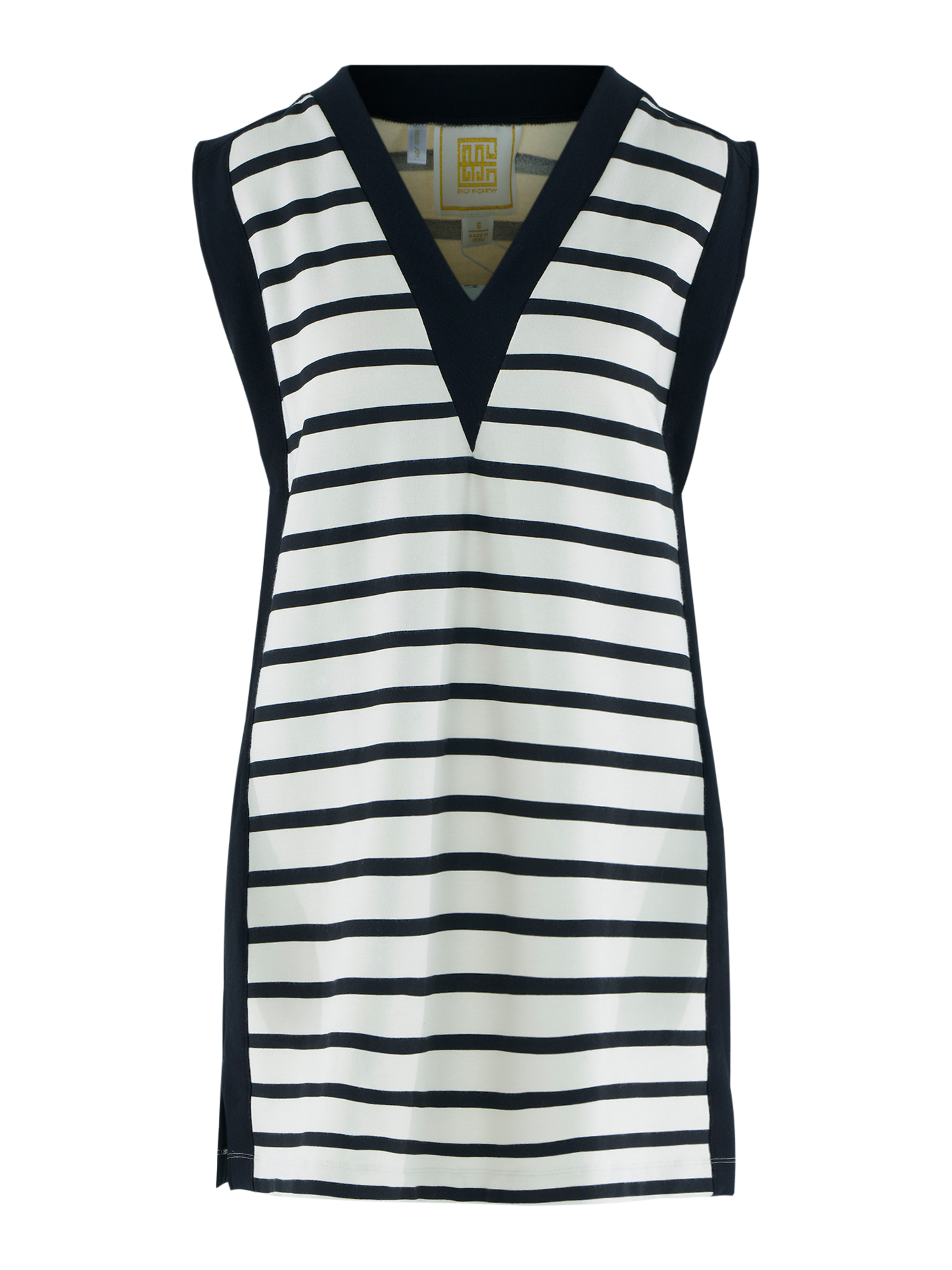 Emily McCarthy Emily Knit Shift- Noir Stripe