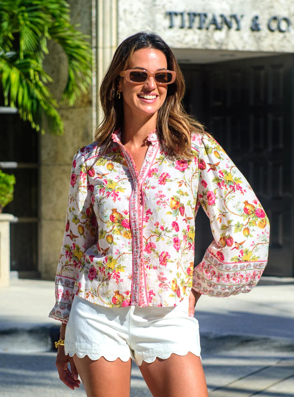 Elizabeth James Emily Top- English Garden