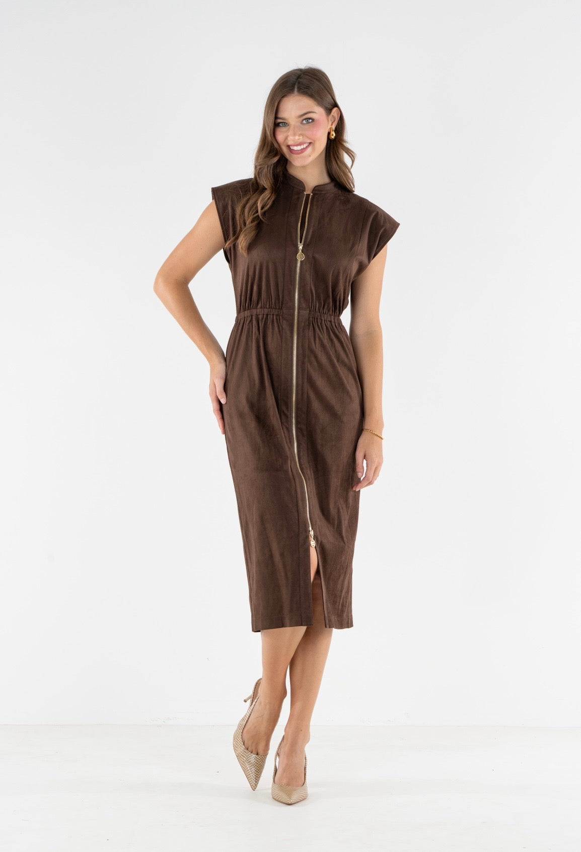 Emily McCarthy May Dress- Fudge