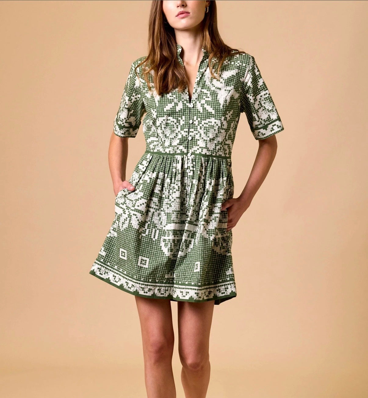 Cleobella Starling Short Dress Verdant