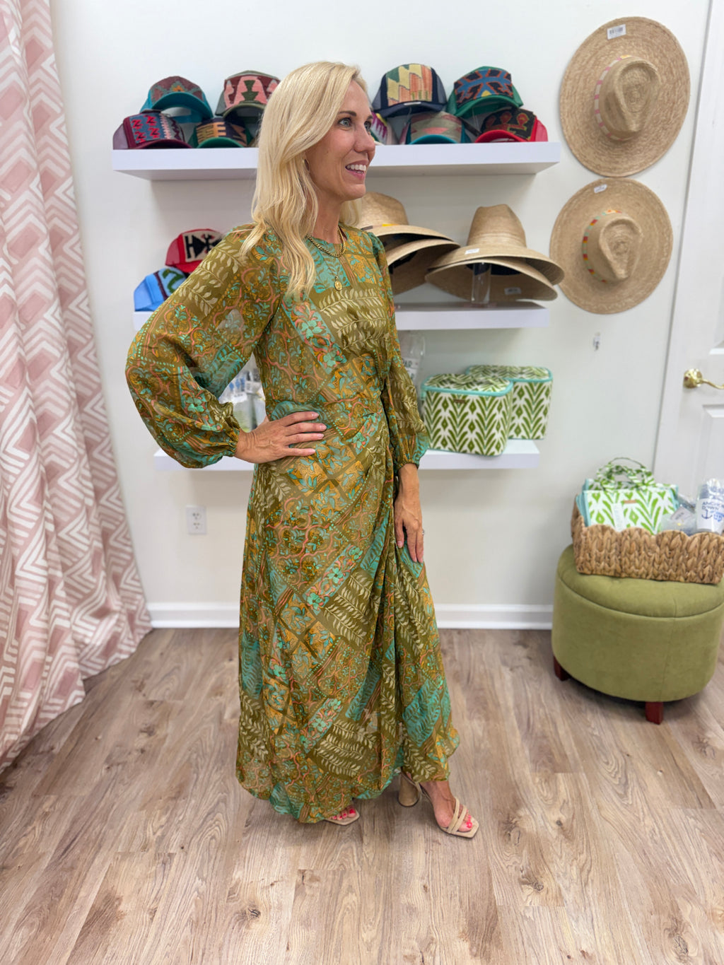 Jade Olive Tapestry Maxi
