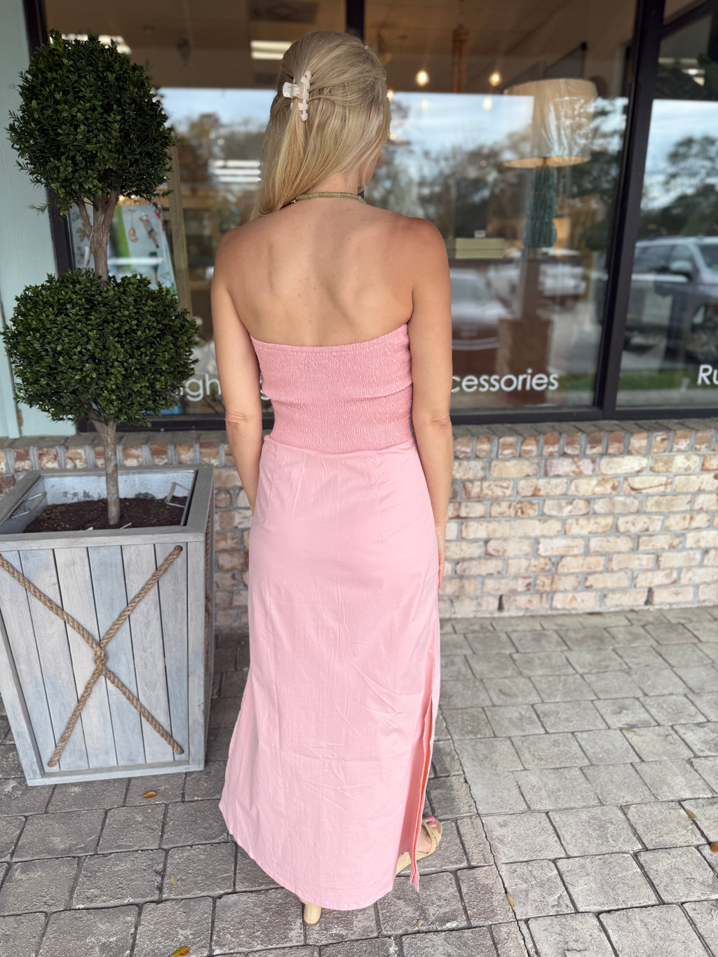 Phie Strapless Poplin Maxi