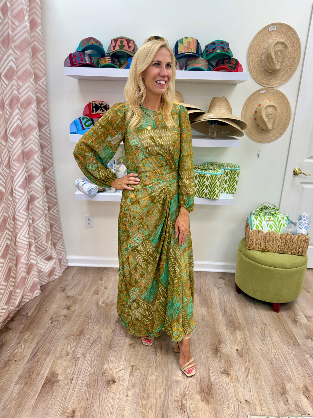 Jade Olive Tapestry Maxi