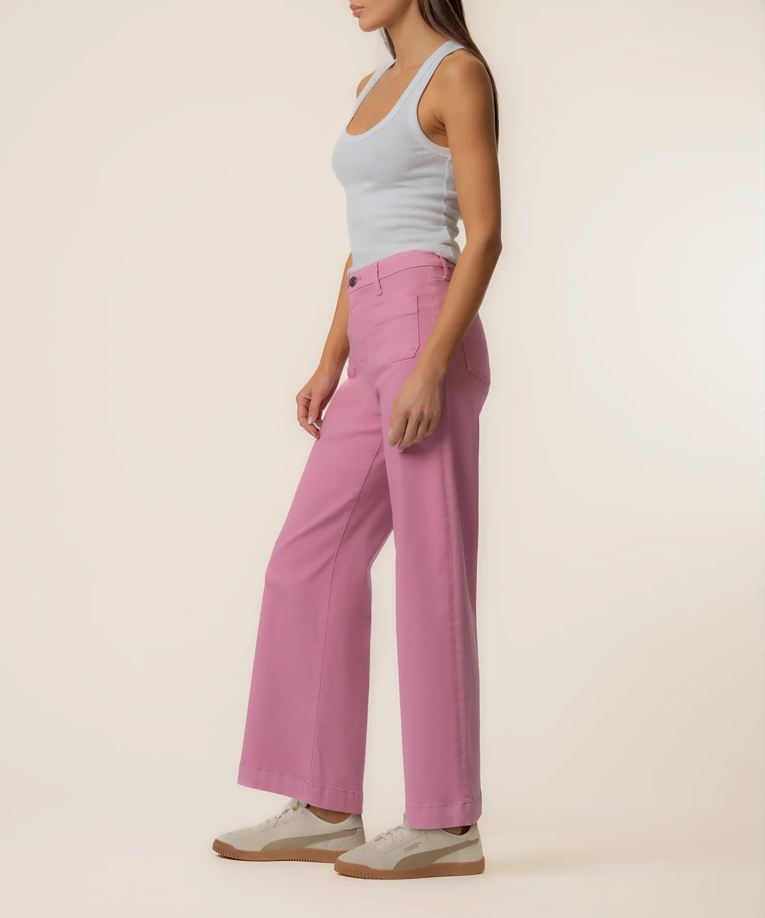 Kut Meg Wide Leg Denim w Patch- Cupcake