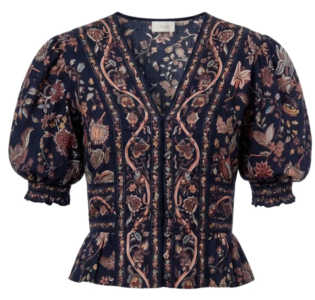 Cleobella Melissa Blouse- bois multi