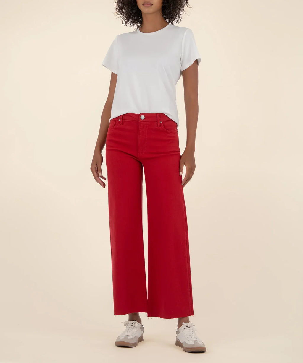 Kut Meg Wide Leg Denim- Ruby Red