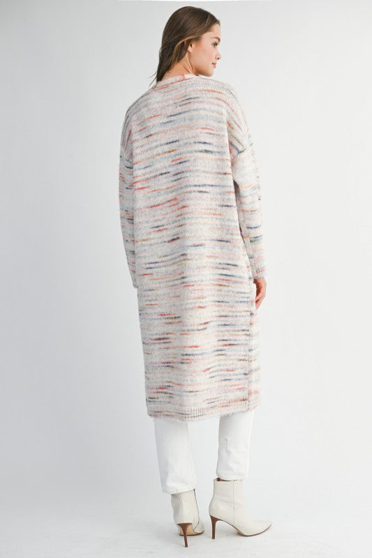 MBL Long Open Cardigan Multi