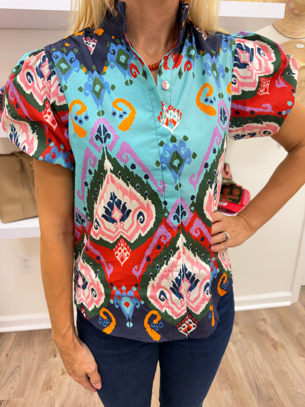 Maude Kai Top- Ikat