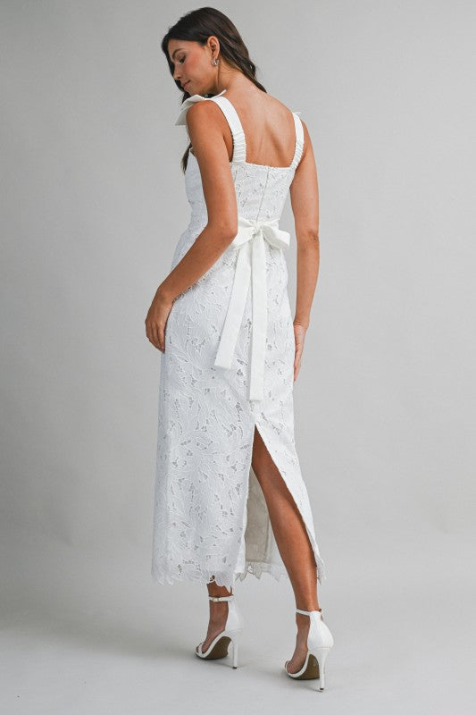 MBL Tie Strap Lace Midi