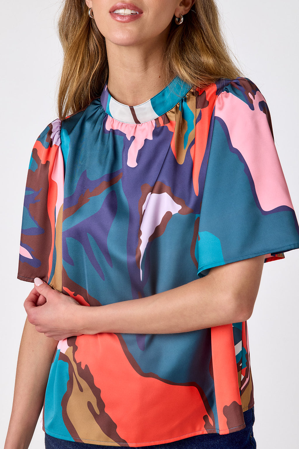 Crosby Loucia Blouse- Leaf Study