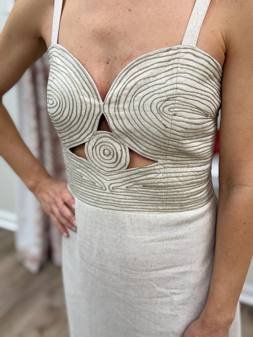 Sole Siren Long Midi Dress Natural