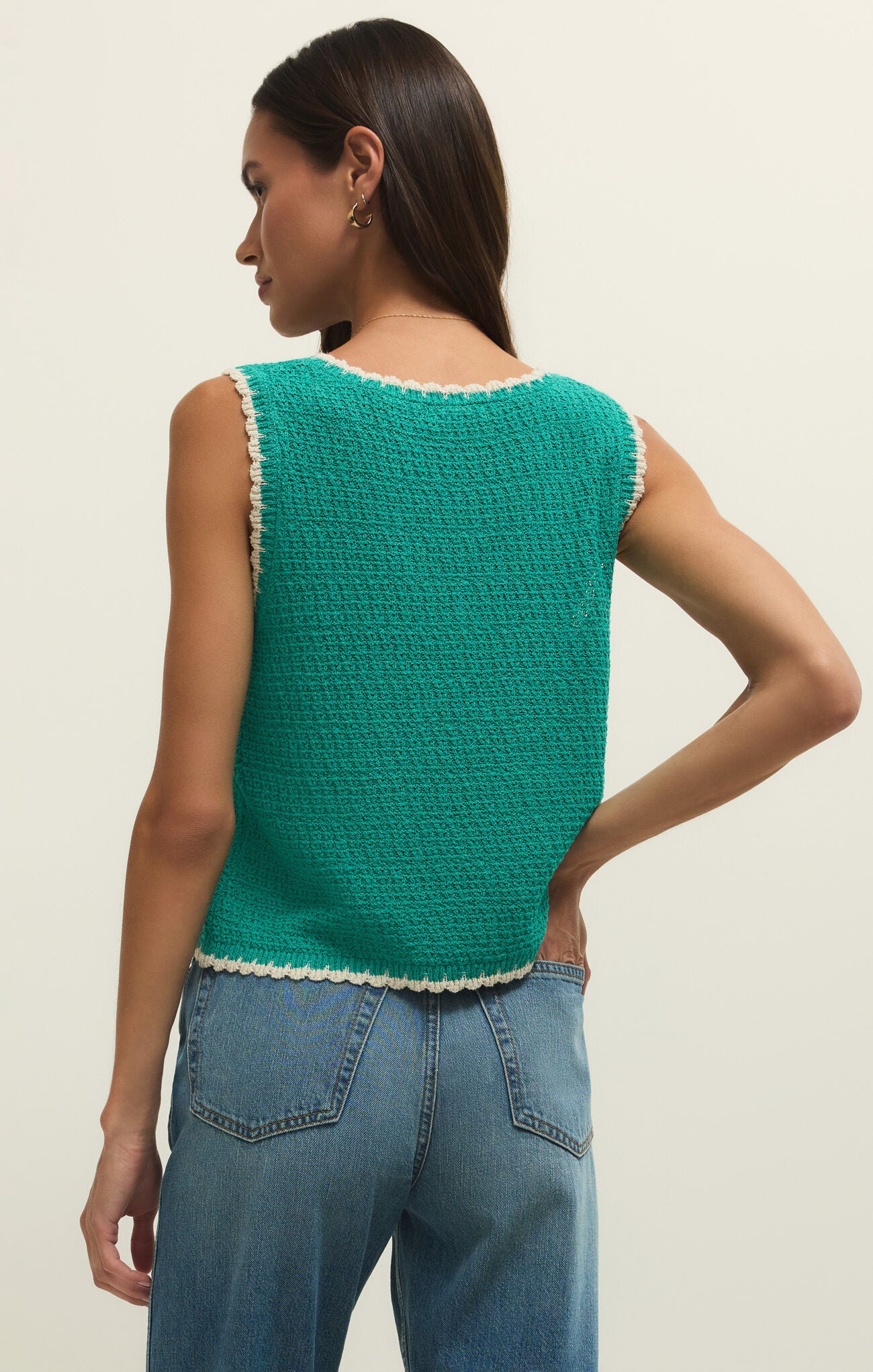 Z Supply Yessinia Knit Slvless Top- Palm