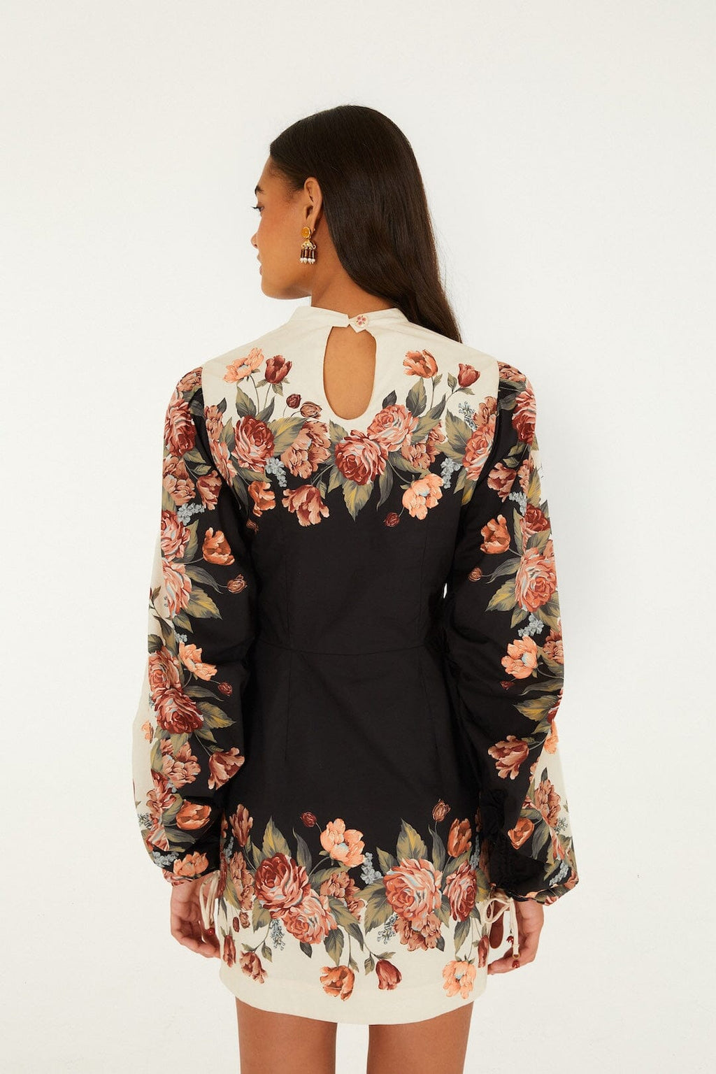 Farm Rio Winter Floral Mini Dress