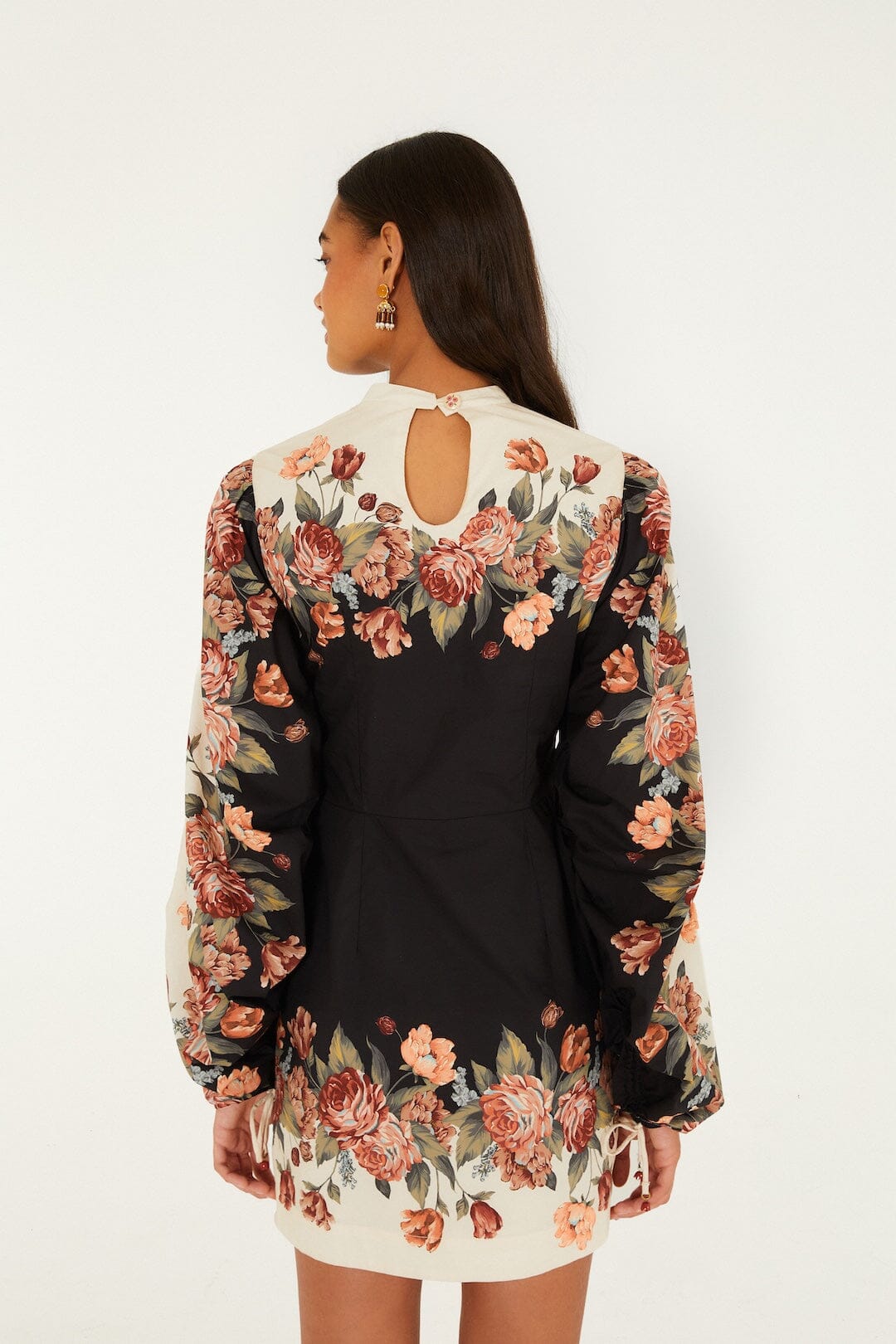Farm Rio Winter Floral Mini Dress