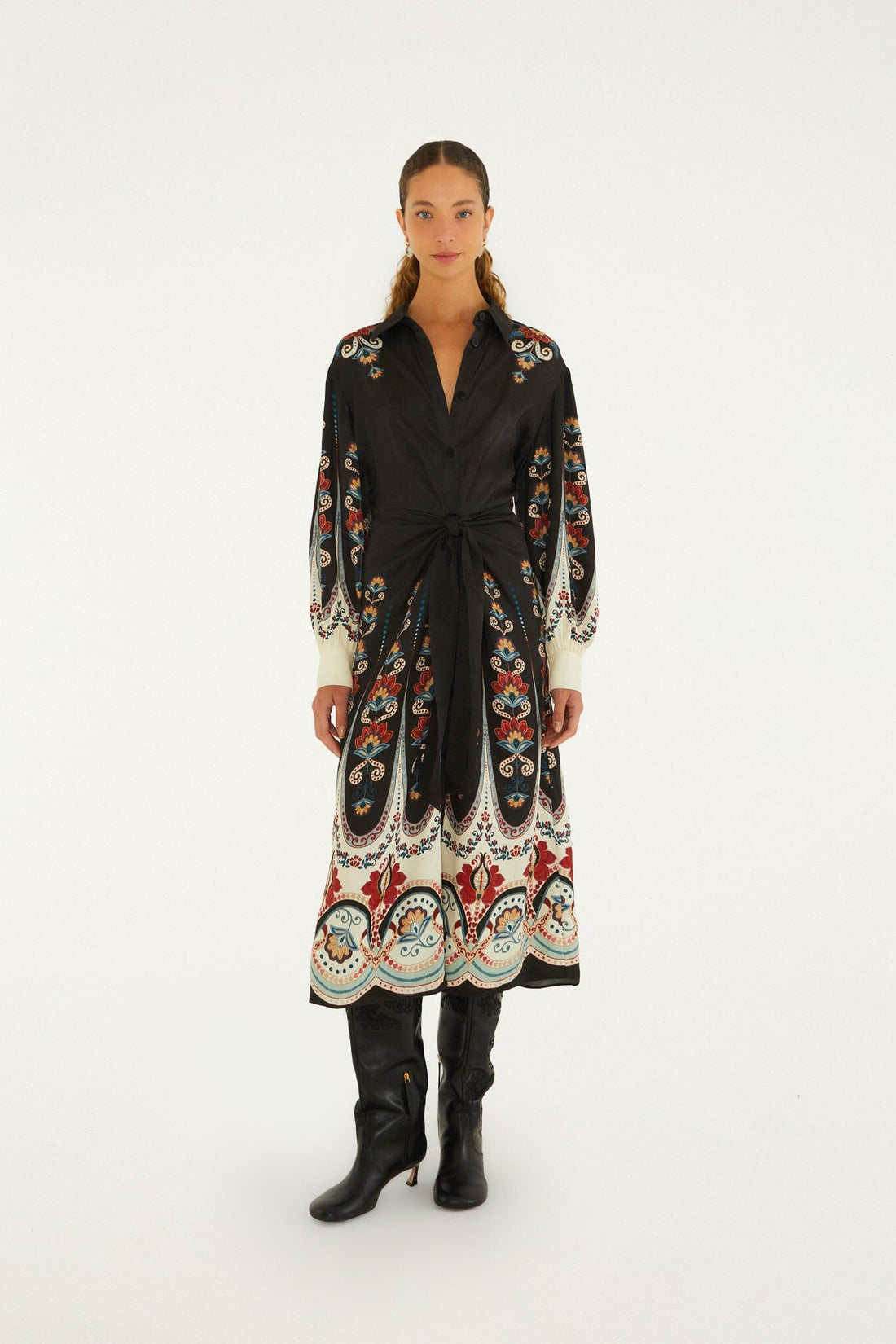 Farm Rio Nikita Winter Black Midi