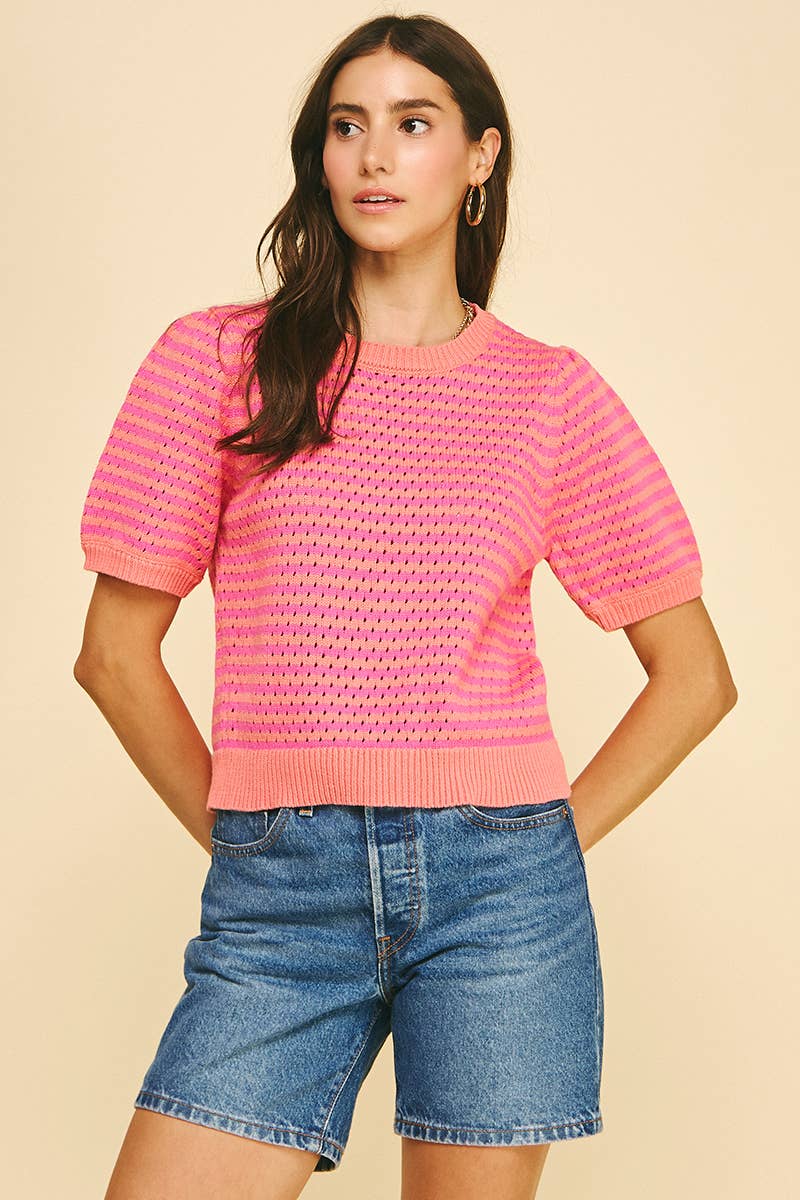 PCH Stripe Knit Sweater Top