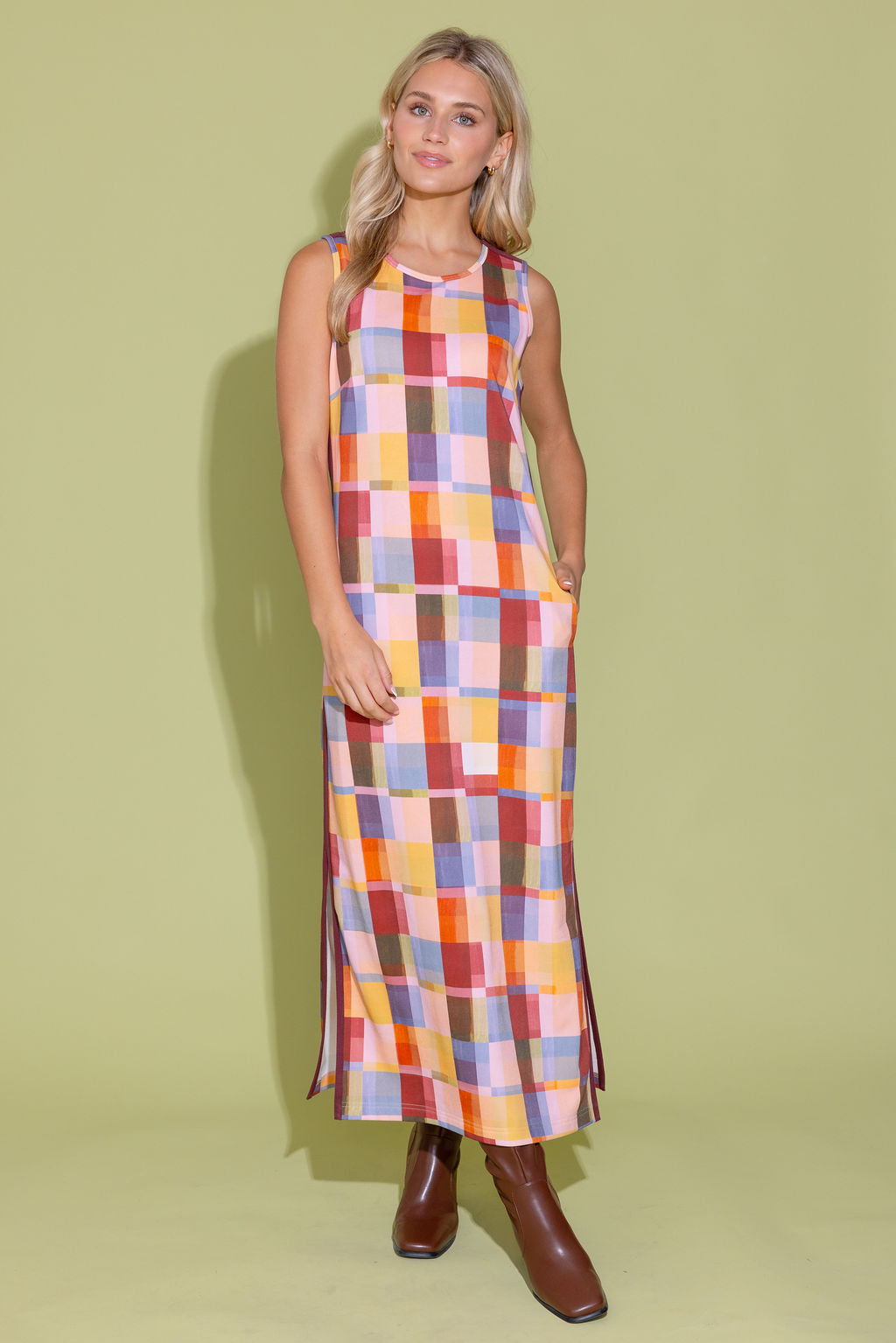 Alden Adair Berkley Dress- Check