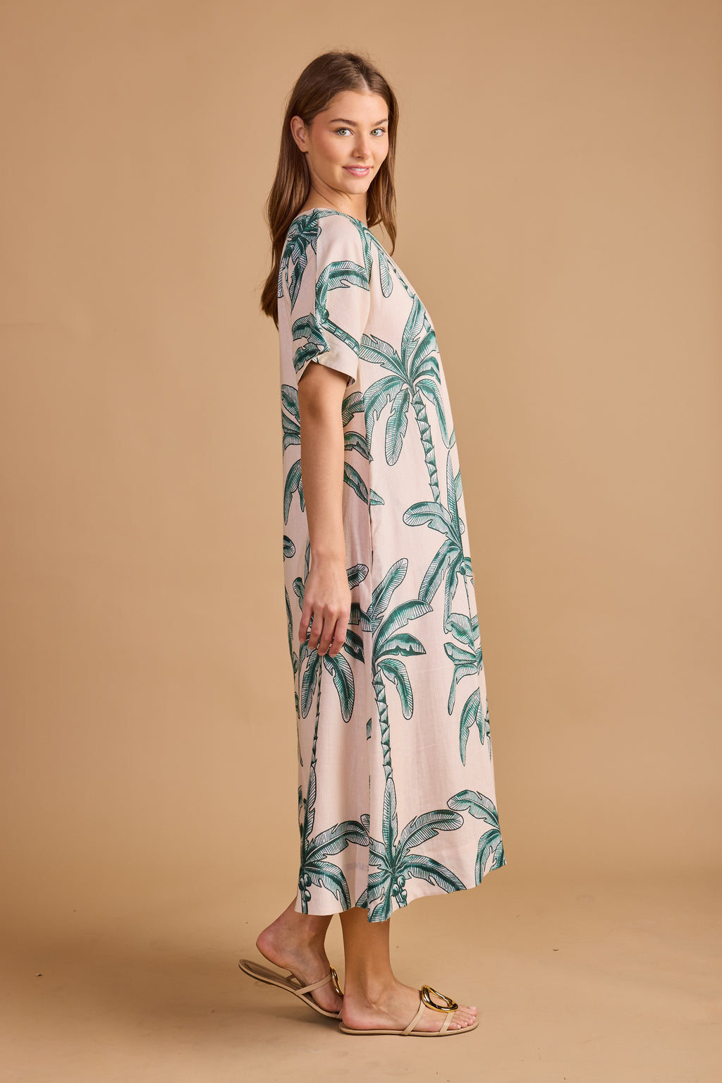 Double A Janey Dress- Coco Palm
