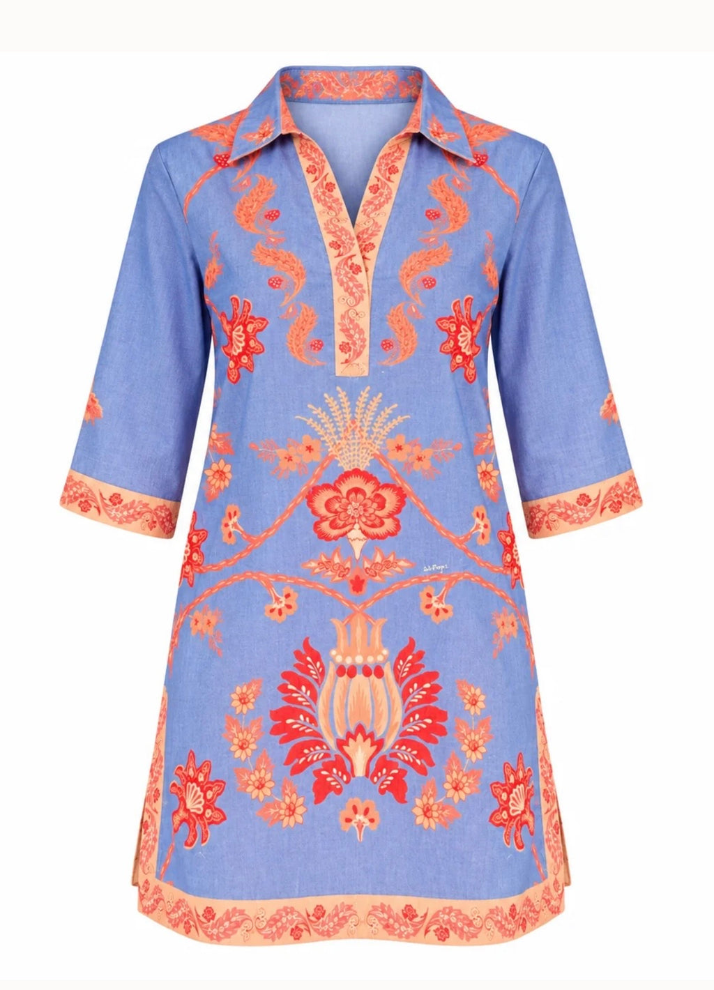Isla Masai Mini Dress- Chintz Cornflower