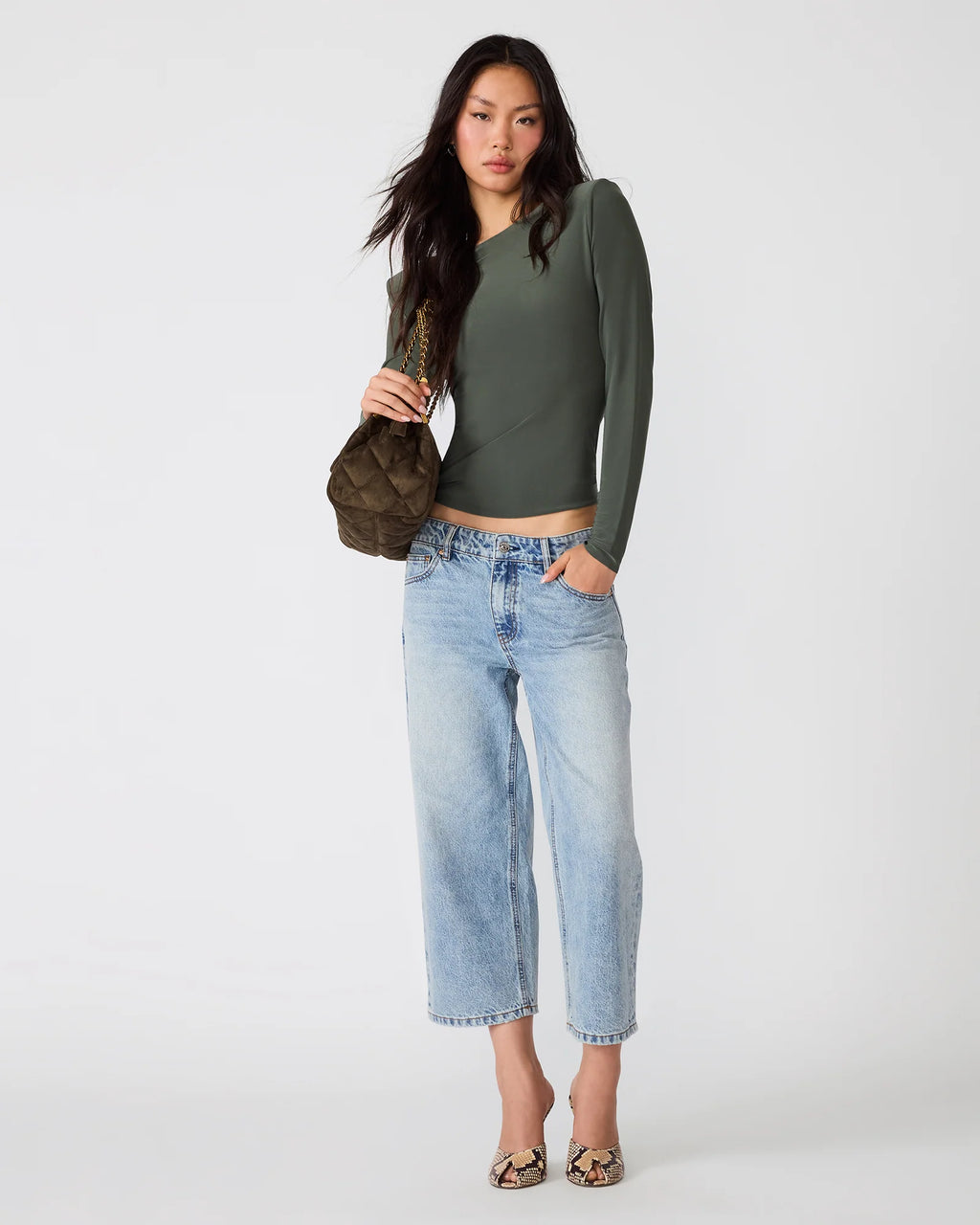 Steve Madden Seline Knit Top- Olive
