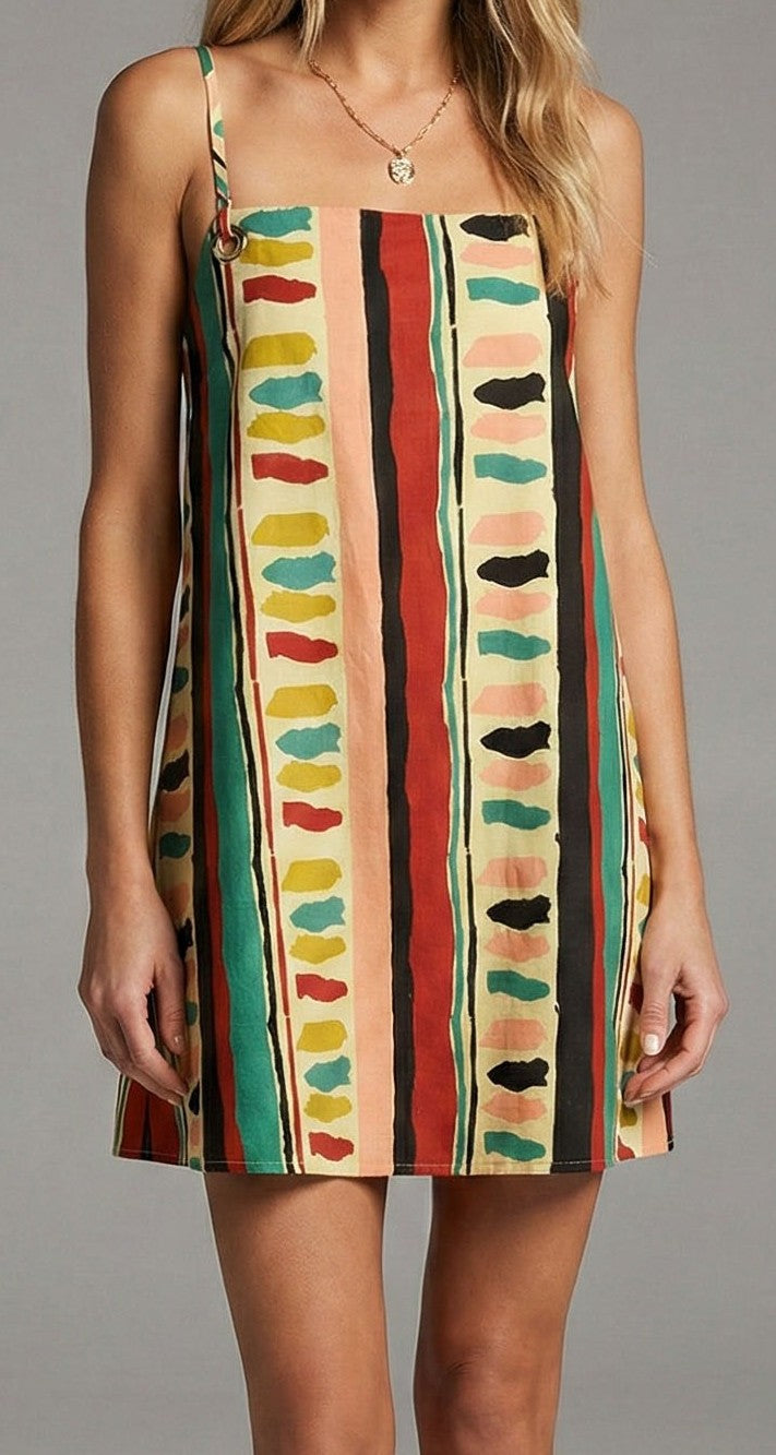 Meet Me in Sant Tank Strappy Dress- clash